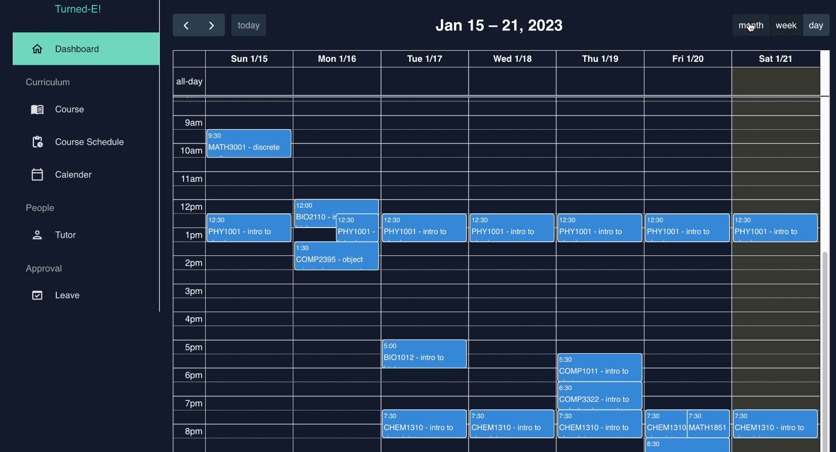 Tutor Management System Demo